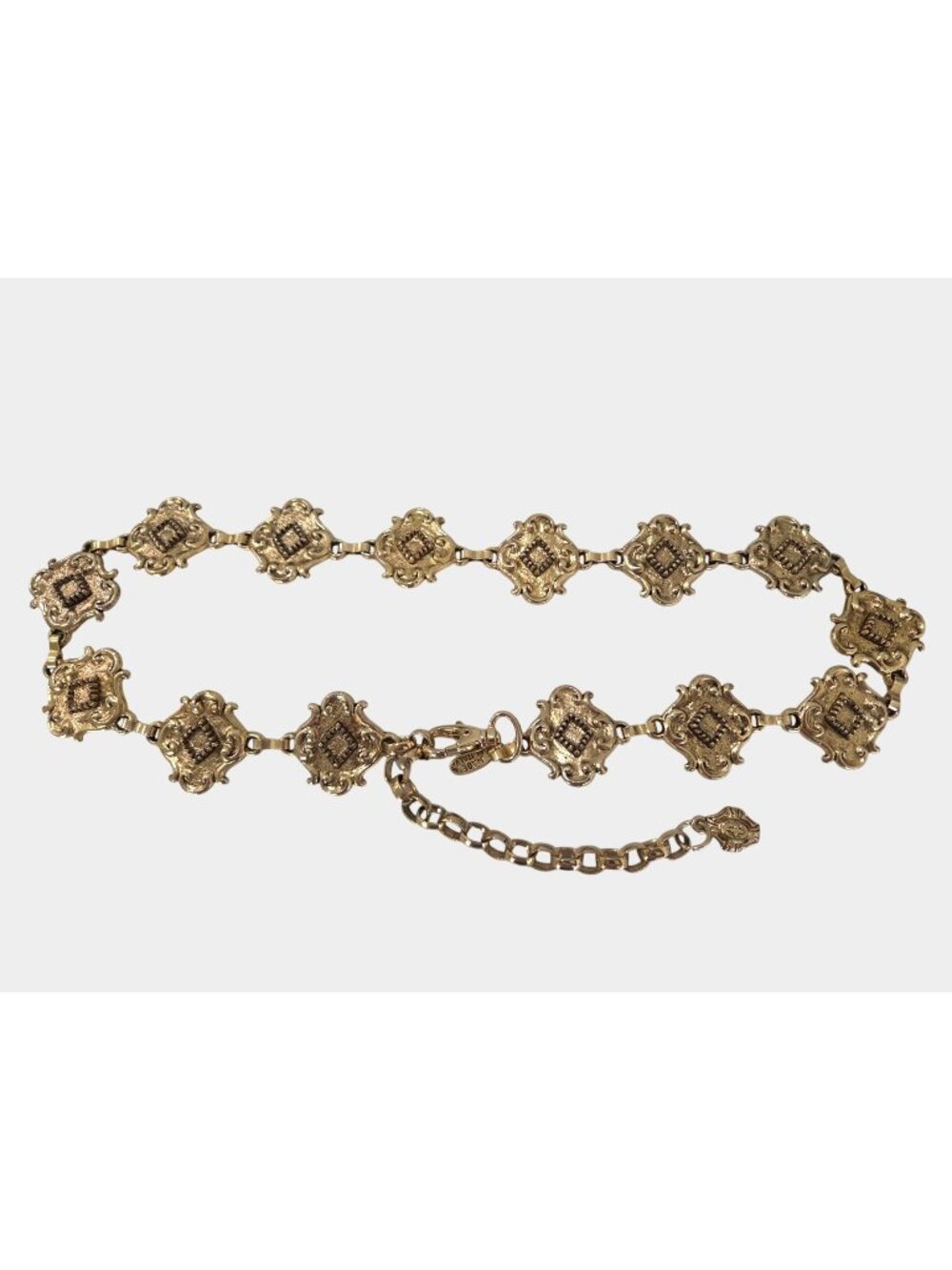 The Limited Gold-Tone Medallion Chain Link Belt 32-37" Made In Italy Renaissance